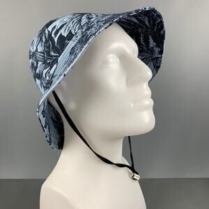 ERDEM Size M Blue Black Floral Cotton/Elastane Canvas Hats